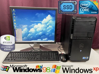 RESTORED w/ SSD DUAL BOOT Windows 98 & XP Complete Vintage Retro Gaming PC - Image 1 of 4