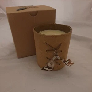 Bougie Parfumee La Francais Native American Leather Wrapped Candle - Picture 1 of 6