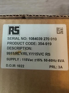 CAL 9900 PID Temperature Controller, 48 x 48 (1/16 DIN)mm, 2 Output Relay, 115 V - Picture 1 of 3