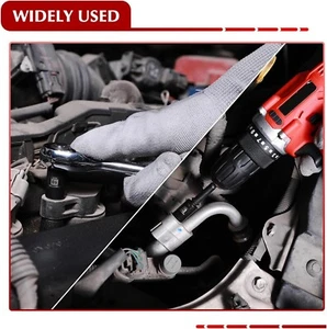 19PCS 1/4 " Drive Magnetic Impact Socket Set 4-15mm 6 Point Shallow Cr-Mo - Picture 1 of 7