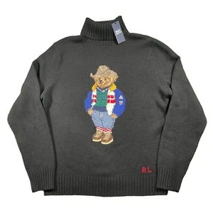 Polo Ralph Lauren Ranch sci polo orsetto lana girocollo nuova con etichette $448 maglione taglia XL - Foto 1 di 7