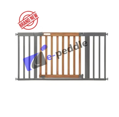 Summer Infant West End Extra Wide Safety Pet and Baby  Honey Oak / Slate (27950) - Image 1 of 4