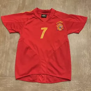 Camiseta de fútbol para jóvenes pequeños España Raúl #7 roja talla 6T - Imagen 1 de 7