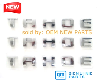 3 OEM Front Door Tailgate Tahoe Emblem Chrome Badge 07-2020 Chevrolet 15825693 Foto 1 de 4