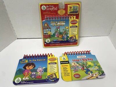 Lot of 3 My First Leap Pad Interactive Books and Cartridge Dora To The Rescue - Image 1 of 4