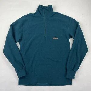 Vintage Salomon Polartec Womens L Fleece 1/2 Zip Teal Blue Pullover Sweatshirt - Picture 1 of 5