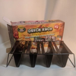 As Seen on TV Quick Taco Non-Stick Baking Rack Server All in One, flip to fill - Picture 1 of 15