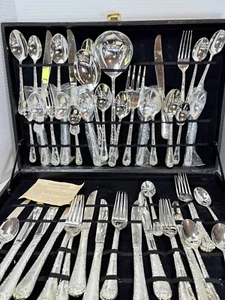 WM. Rogers & Son versilbertes 51-teiliges Besteckset mit Etui gebraucht - Bild 1 von 12
