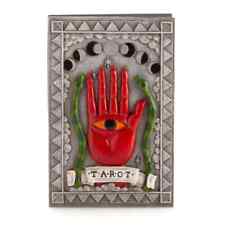 Silver Hand of Hamsa Trinket Box Tarot Card Storage Resin Jewellery Box Amulet