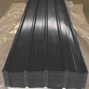 12 x Black Metal Cladding Roofing Galvanized Corrugated Roof Sheets with Screws - Picture 1 of 22