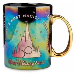 2023 Walt Disney World 50th Anniversary Iridescent Castle Park Icons Coffee Mug - Picture 1 of 4