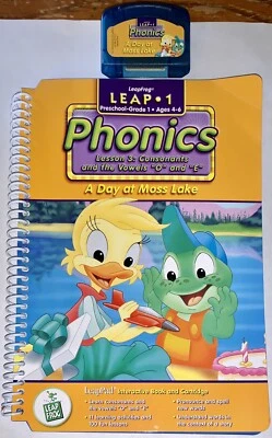 Leapfrog Leap 1 PHONICS Lesson 3 Consonants Day at Moss Lake Pre-1st Gr. Bk/Game - Image 1 of 2