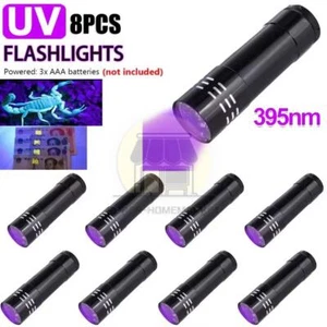 8x UV Ultra Violet LED Flashlight Blacklight Light 395 NM Inspection Lamp Torch - Picture 1 of 13