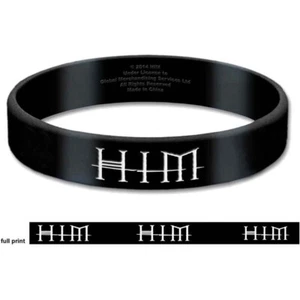 HIM-Rubber Bracelet Wistband-Wrap around Logo-UK Import- Licensed New - Picture 1 of 2