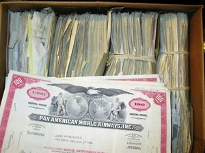 Pan American World Airways 60er Jahre 3000 Stück, Aviation Stock Certificate, PanAm - Bild 1 von 3