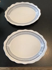 2 Vintage Syracuse China Fleur de lis Platters - Picture 1 of 4