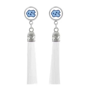 School Earrings, Tassel Dangle Earrings, Stainless Steel - Picture 1 of 3