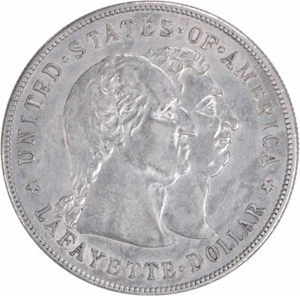 1900 Lafayette Commemorative Silver Dollar AU Slider Uncertified #1122 - Picture 1 of 2