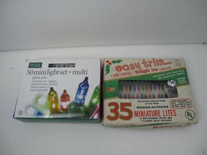 EASY TRIM 35 MINIATURE CHRISTMAS LIGHTS KMART  MULTICOLORED  BOXED + 50 Extra  - Picture 1 of 9