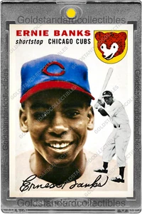 Ernie Banks RARE ROOKIE TOPPS REPRINT INVESTMENT CARD SSP CUBS HOF MVP MINT - Picture 1 of 2