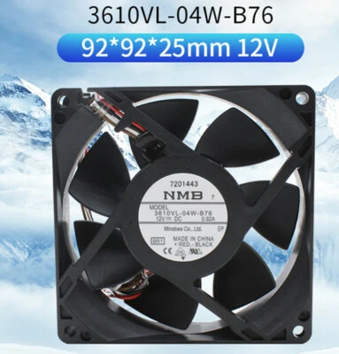 NMB 3610VL-04W-B76 12V 0.92A 9225 4-wire PWM Speed Regulation 9CM  Cooling Fan - Image 1 of 4