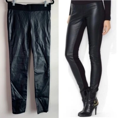 Pantalones Leggings LAUREN RALPH LAUREN Imitación Cuero Elástico Talla 2 Foto 1 de 4