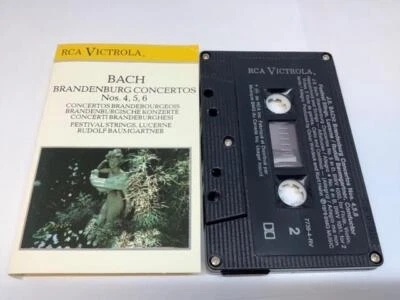 J.S. BACH Cassette Tape BRANDENBURG CONCERTOS 4,5,6 FESTIVAL STRINGS 7739-4-RV - Image 1 of 4