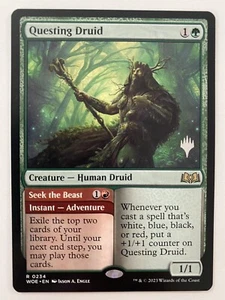 Questing Druid *PROMO* MTG WOE MT/NM PW Stamp Combined Shipping -TCGshowcase- - Picture 1 of 2