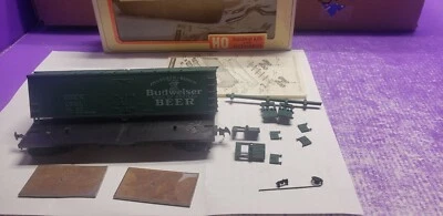 TM Train Miniature HO Scale 40' Wood Reefer Budweiser Beer #1804 Vintage  - Image 1 of 4