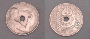 SPAIN KM#751 REPUBLICA 25 CENTIMOS 1934 SIN CIRCULAR SC/SC- MAGNIFICA VER R6215 - Imagen 1 de 1
