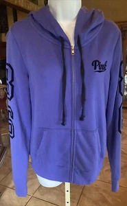 NWT Victoria’s Secret pink full zip hoodie size small #A03 FREE SHIP - Imagen 1 de 6