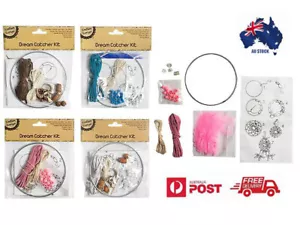 Dream Catcher Kit 4 Colours Wall Hanging Dreamcatcher Handmade Feather DIY Craft - Picture 1 of 5