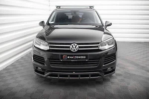 Cup Front enfoque para Volkswagen Touareg Mk2 negro labio del alerón espada alerón - Imagen 1 de 7