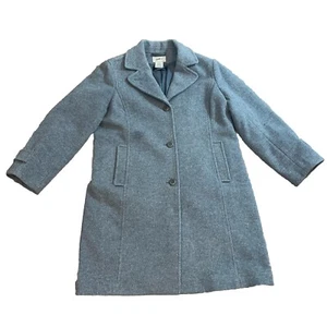 L.L. Bean grau gekochte Wolle Jacke Damen 14 Reg Premium Bellandi Made in Italy - Bild 1 von 11