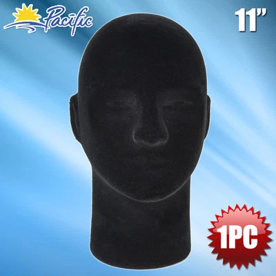 NEW Male FOAM black MANNEQUIN head display wig hat glasses 1pc - Image 1 of 3