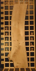 148 Eichenbrett Dekobrett Regalbrett Massiv 28mm x 24-37cm x 120cm - Bild 1 von 3