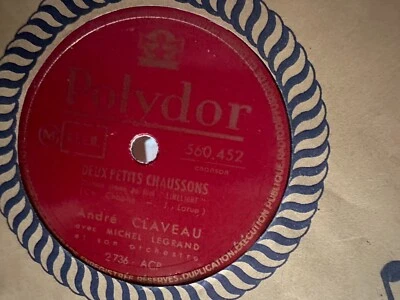 ANDRE CLAVEAU moulin rouge deux petits chaussons  78 RPM POLYDOR 560.452 - Image 1 of 2