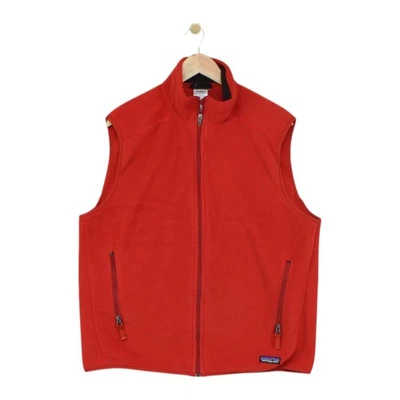 Patagonia Synchilla Fleece Vest Jacket Mens Size L Orange Outdoor Hiking - Image 1 of 4
