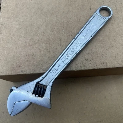 Chave ajustável vintage RIDGID Tools 8" nº. 708 Ridge Tool Co. Fabricado nos EUA - Imagem 1 de 4