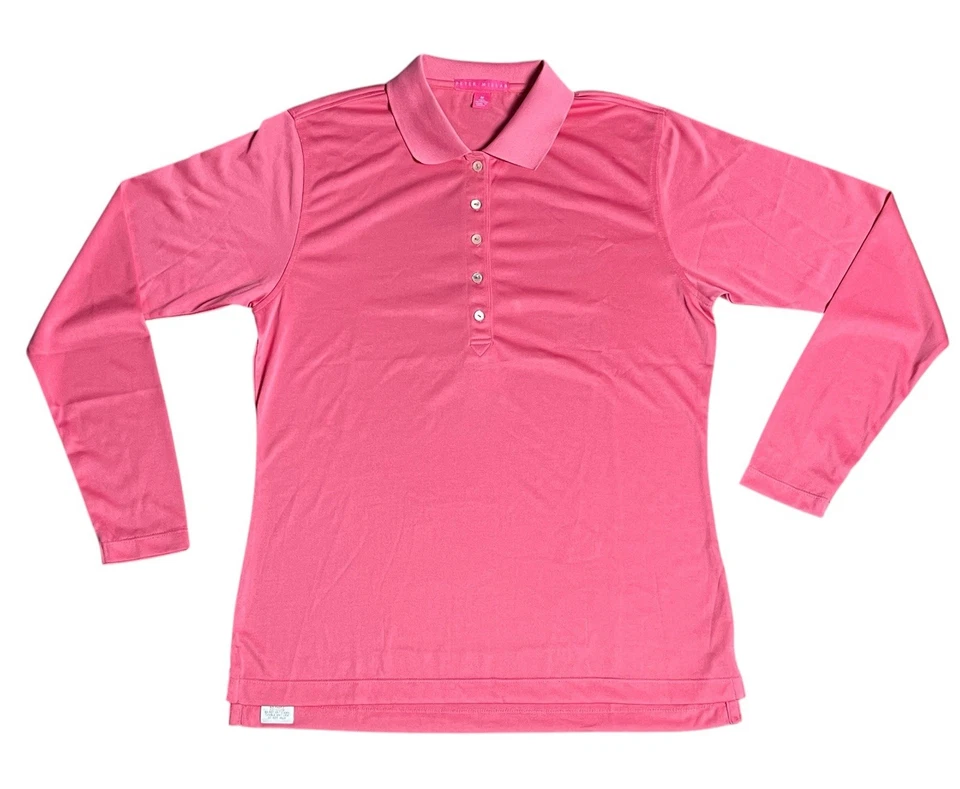 Moletom Peter Millar feminino M rosa pulôver camisa polo golfe UPF 50 feminino - Imagem 1 de 4