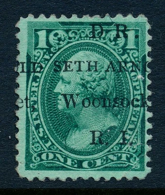 RB11a, US Proprietary Revenue Stamp, Dr. Seth Arnold printed cancel, Woonsocket - Image 1 of 4