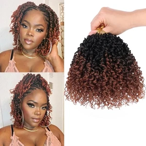 Union Beauty 6 Zoll vorgeschlungen Yanky Twist gehäkeltes Haar 8 Packungen 30 Strähnen/PCS - Bild 1 von 6