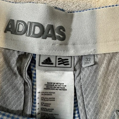 Pantalones Cortos Adidas Para Hombre 32 Cuadros Azul Gris Poliéster Ultimate 365 Golf Foto 1 de 4