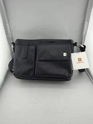 Cartera bandolera Wilson’s de cuero negra. Nuevo con etiqueta. Correa ajustable Foto 1 de 4