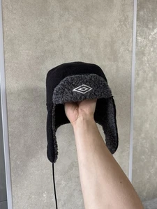 Rare Vintage Umbro Y2K Logo Trapper Fleece Hat - Picture 1 of 8