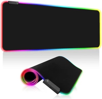 Tappetino per Mouse Da Gaming, RGB, 800 X 300 Mm, XXL per Gaming, 14 Modalità Di - Immagine 1 di 4
