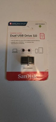 SanDisk Ultra Dual USB Drive 3.0 32GB Flash OTG Android USB-A Micro USB 150MB/s - Image 1 of 4