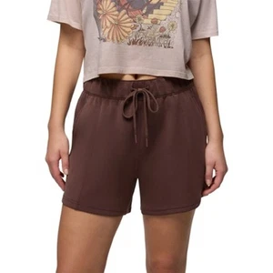 Pantalón Corto Prana Shea Tiro Alto Para Mujer L Moca 3" Entrepierna Calce Relajado Suave Mantecoso - Imagen 1 de 12