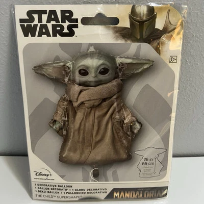 26" Baby Yoda The Child SuperShape Mylar Foil Balloon Party Decoration Star Wars - Image 1 of 2