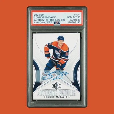 2024 SP PERFILES AUTÉNTICOS | FIRMA CONNOR McDAVID #AP1 PSA 10 AUTOMÁTICO 10 Foto 1 de 2